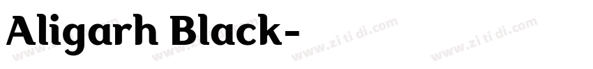 Aligarh Black字体转换
